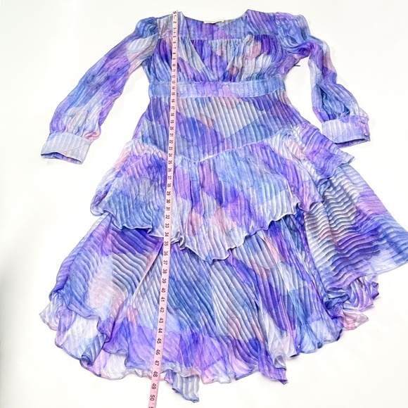 LoveShackFancy Meridian Silk Midi Dress – Purple Raindrop – Retail $595 - Size 8 - Picture 7 of 16